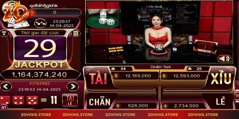 Bàn cược casino Zowin thu hút mọi ánh nhìn